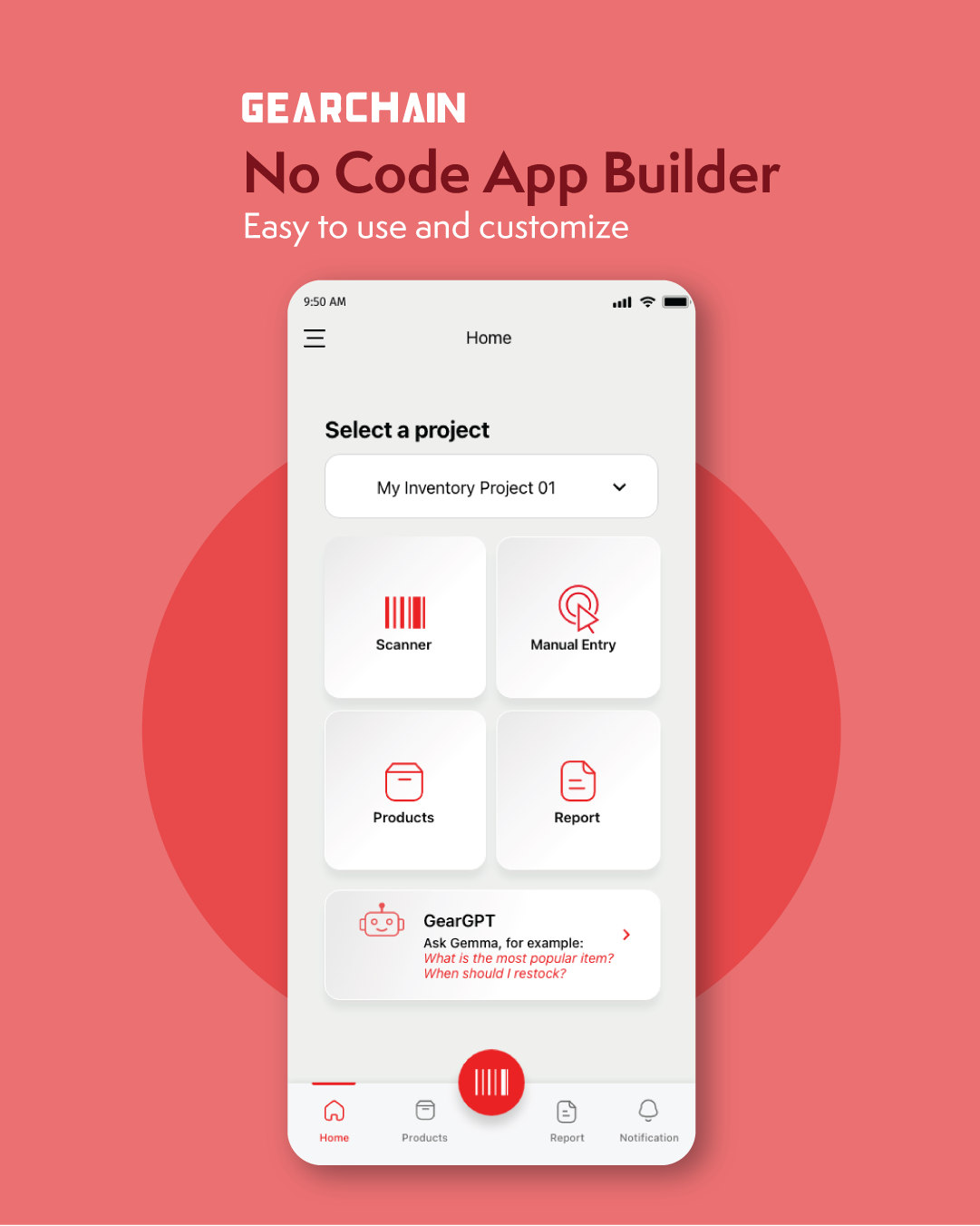 GearChain screenshot: No Code App Builder for Asset Tracking