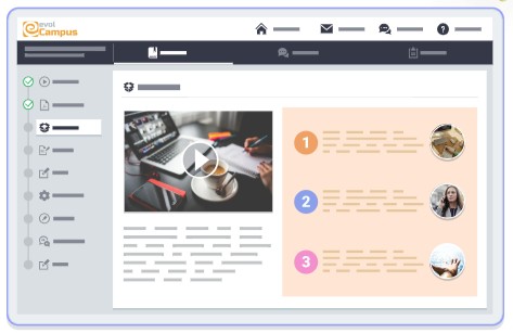 evolCampus screenshot: Content