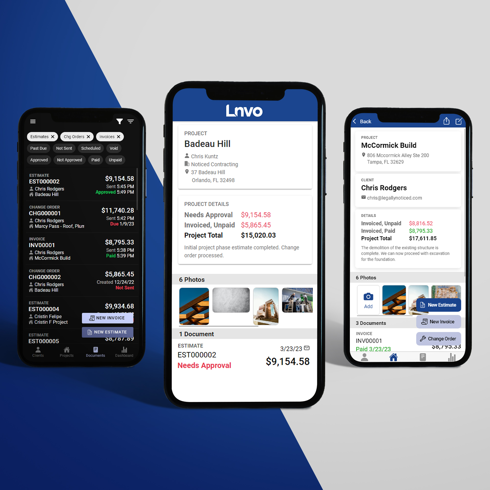 Lnvo screenshot: Project Management for Home Service Pros