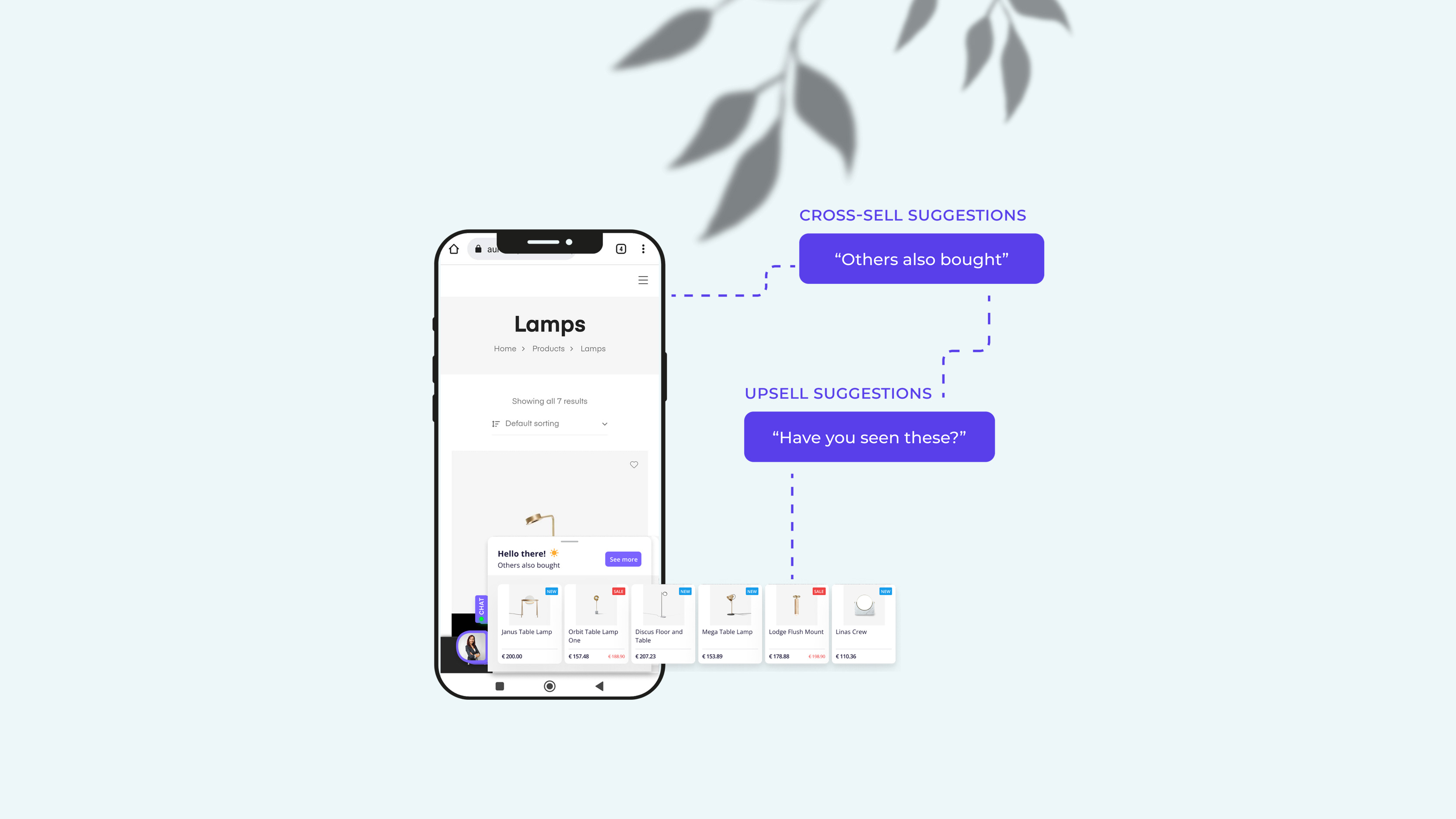 Upsy screenshot: Upsy category suggestions