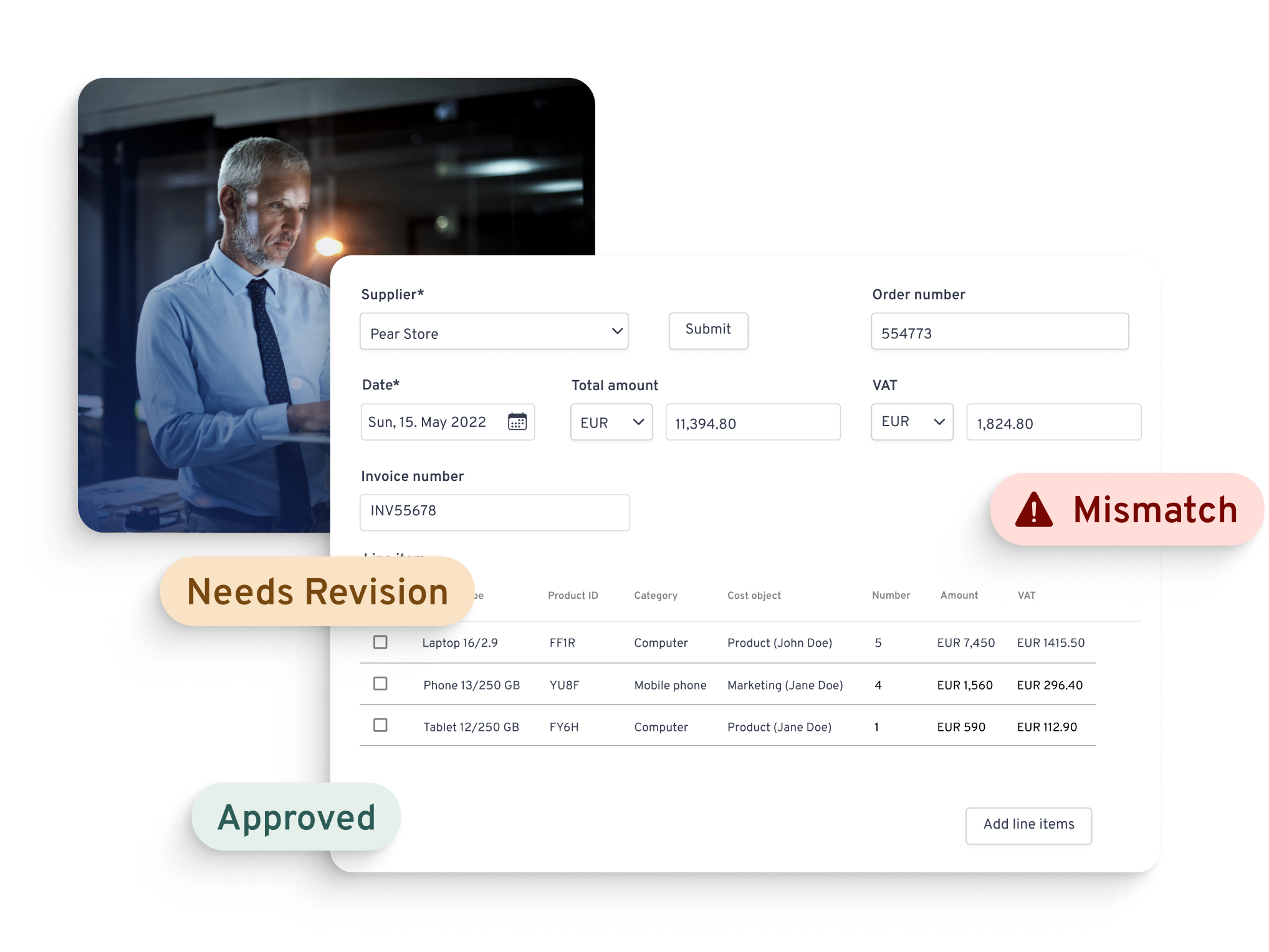 Yokoy Software - Process invoices automatically.​ Consolidate your accounts payable process, manage invoices at scale, automate approvals with custom workflows, and pay on time with Yokoy’s AI-powered invoice management solution.