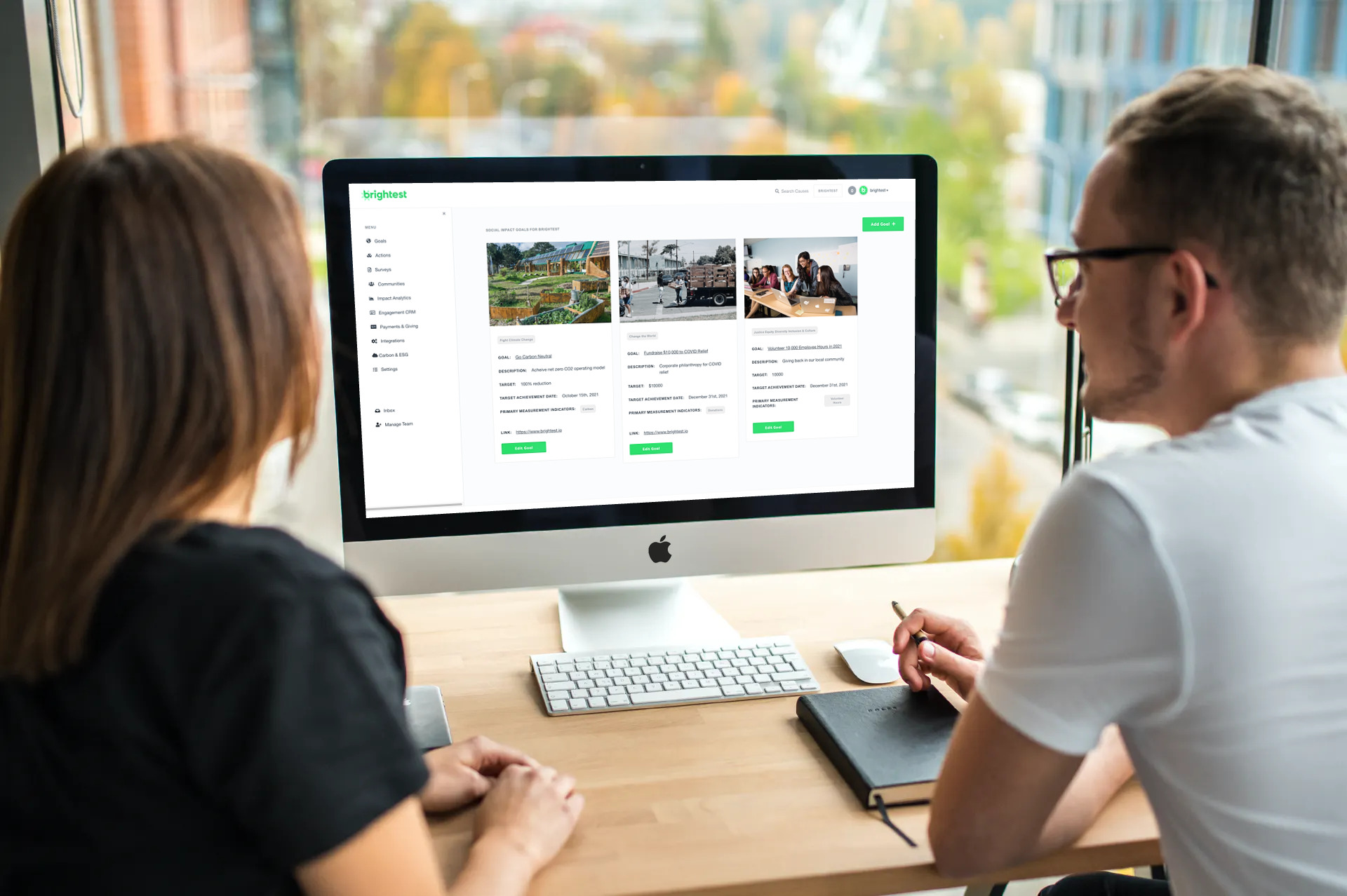 Brightest screenshot: Brightest Goals and Targets