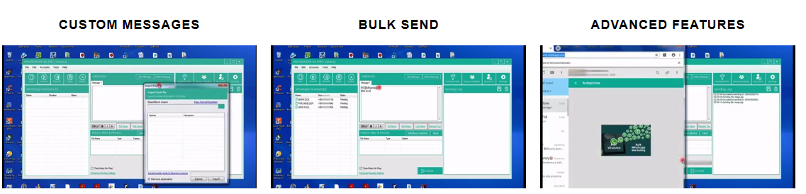 Meshink Whatsapp Bulk Sender screenshot: Software Screenshot
