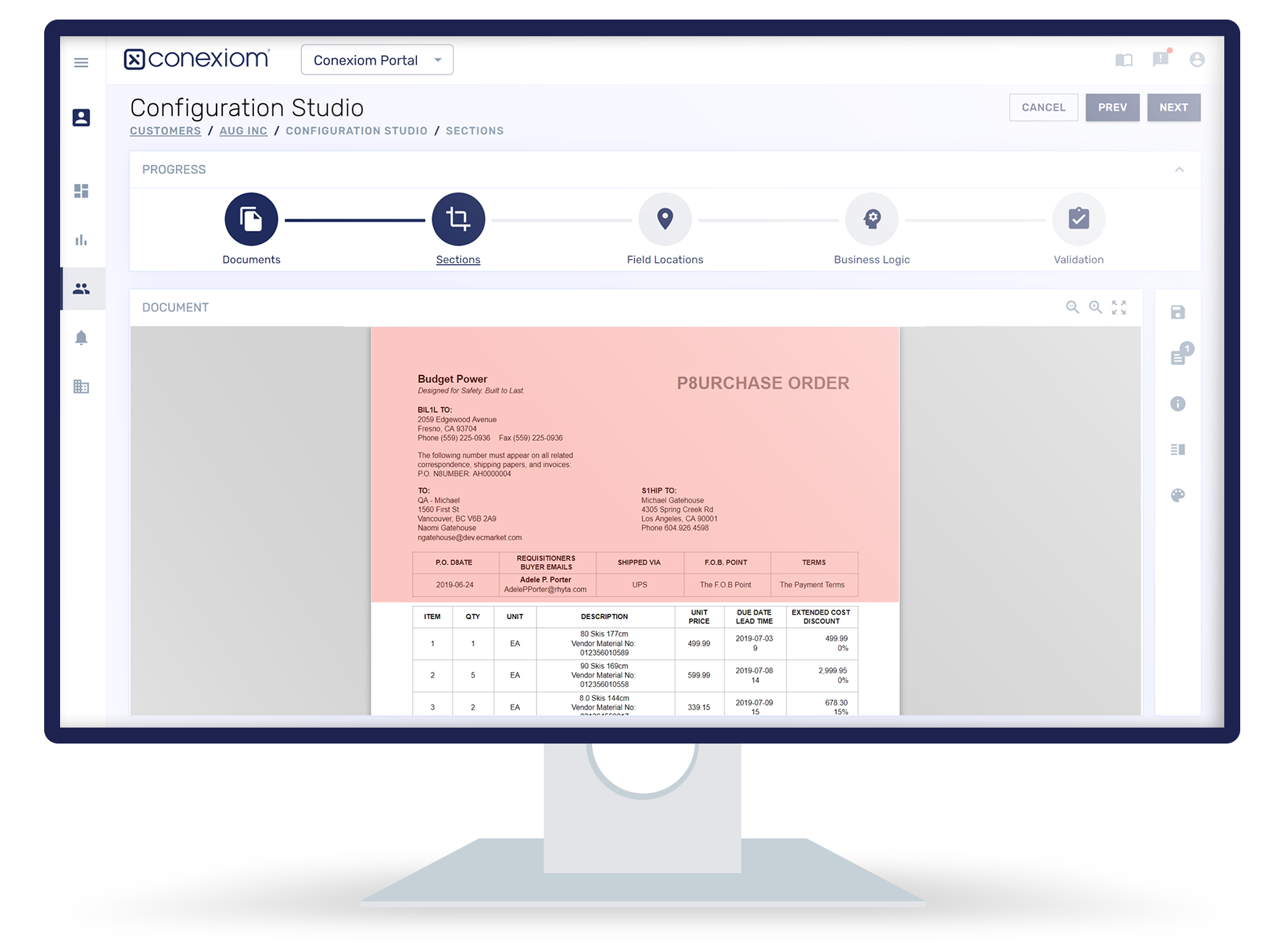 Configuration Studio - Manage configurations for the customers and vendors on The Conexiom Platform in the Configuration Studio.