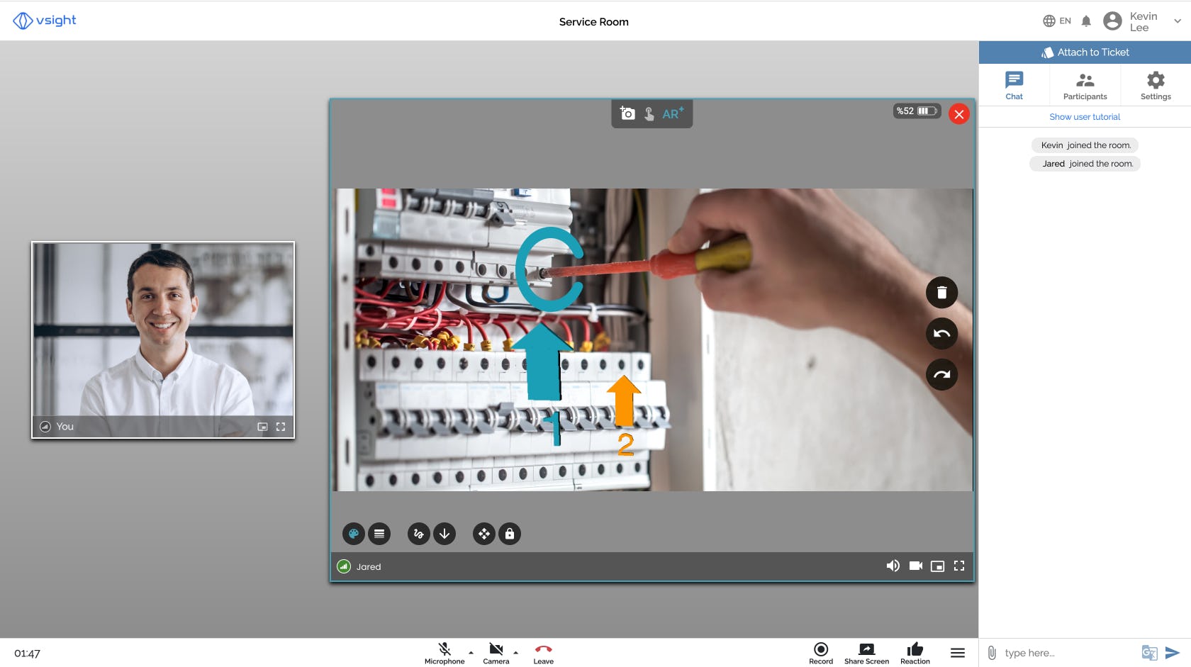 VSight Remote Software - Annotate with Augmented Reality in live video stream.