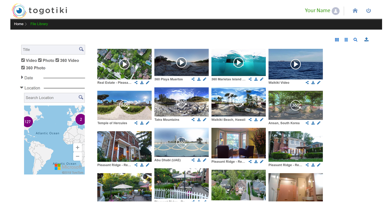 TogoTiki screenshot: TogoTiki file library