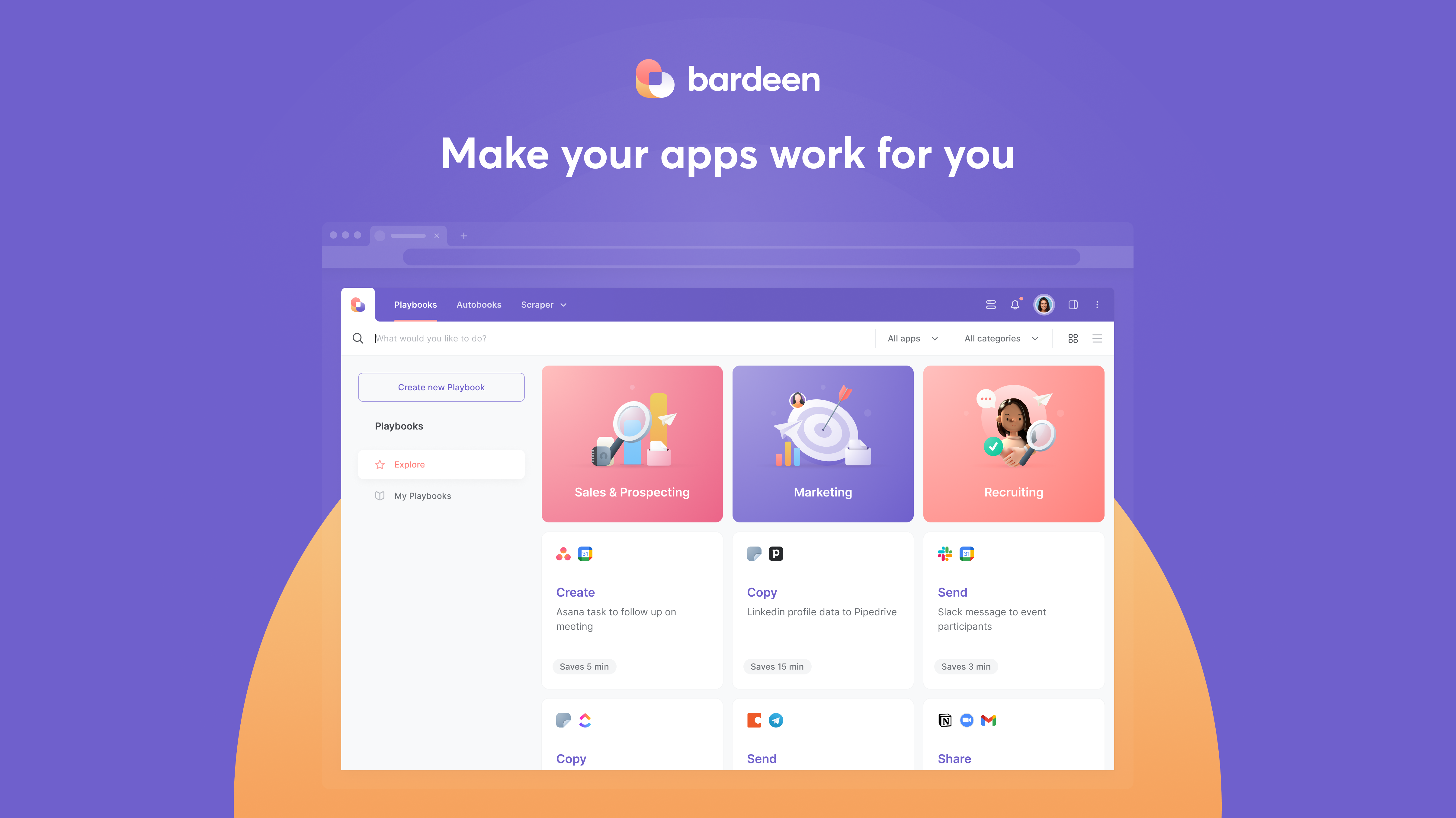 Bardeen automates your repetitive processes