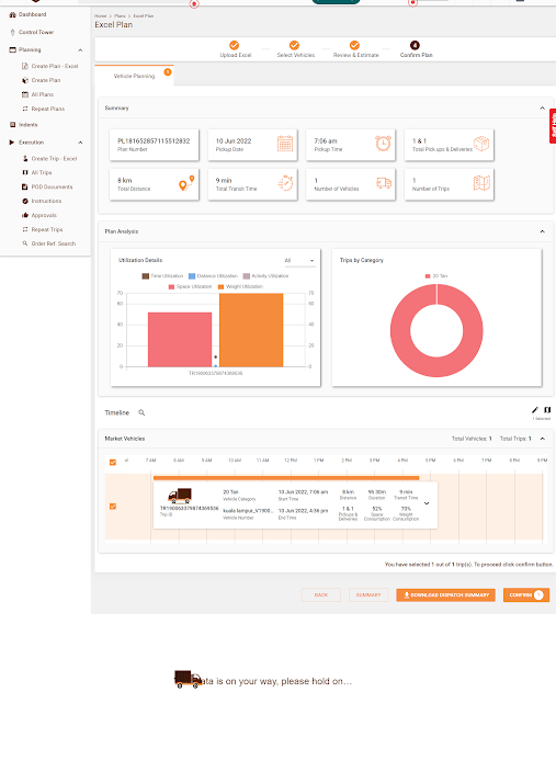 PlanWyse screenshot: PlanWyse vehicle planning
