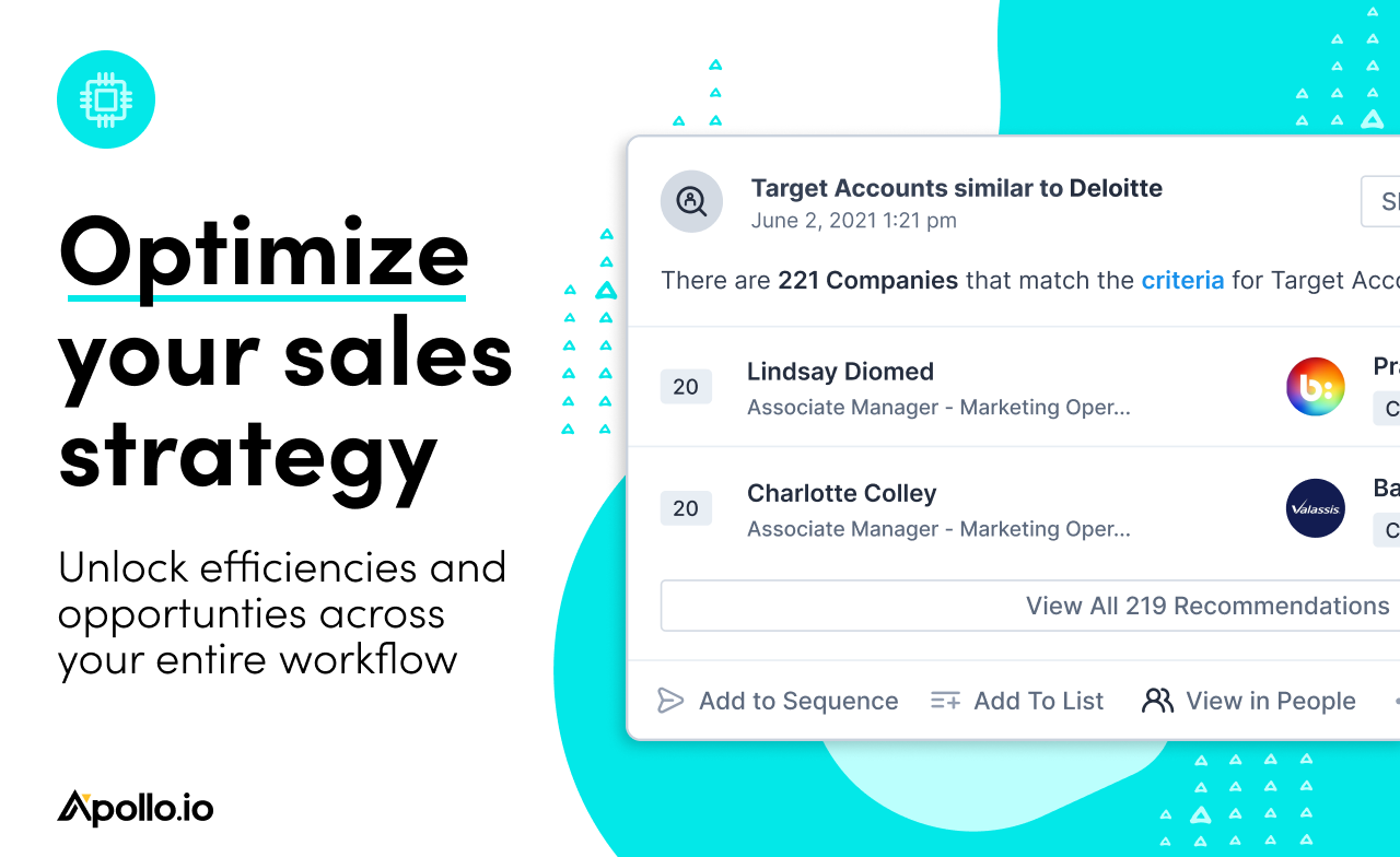 Optimize your sales strategy. Unlock efficiencies and opportunities across your entire workflow.