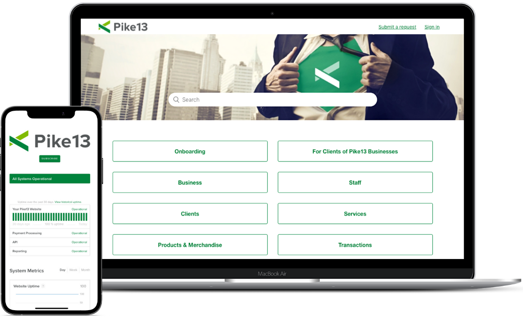 Pike13 Software - 99.92% uptime means business is always open. Our on-site development team works hard to provide the most reliable scheduling software available. And if you run into an issue, don't worry. Pike13 customer support is the best in the industry.