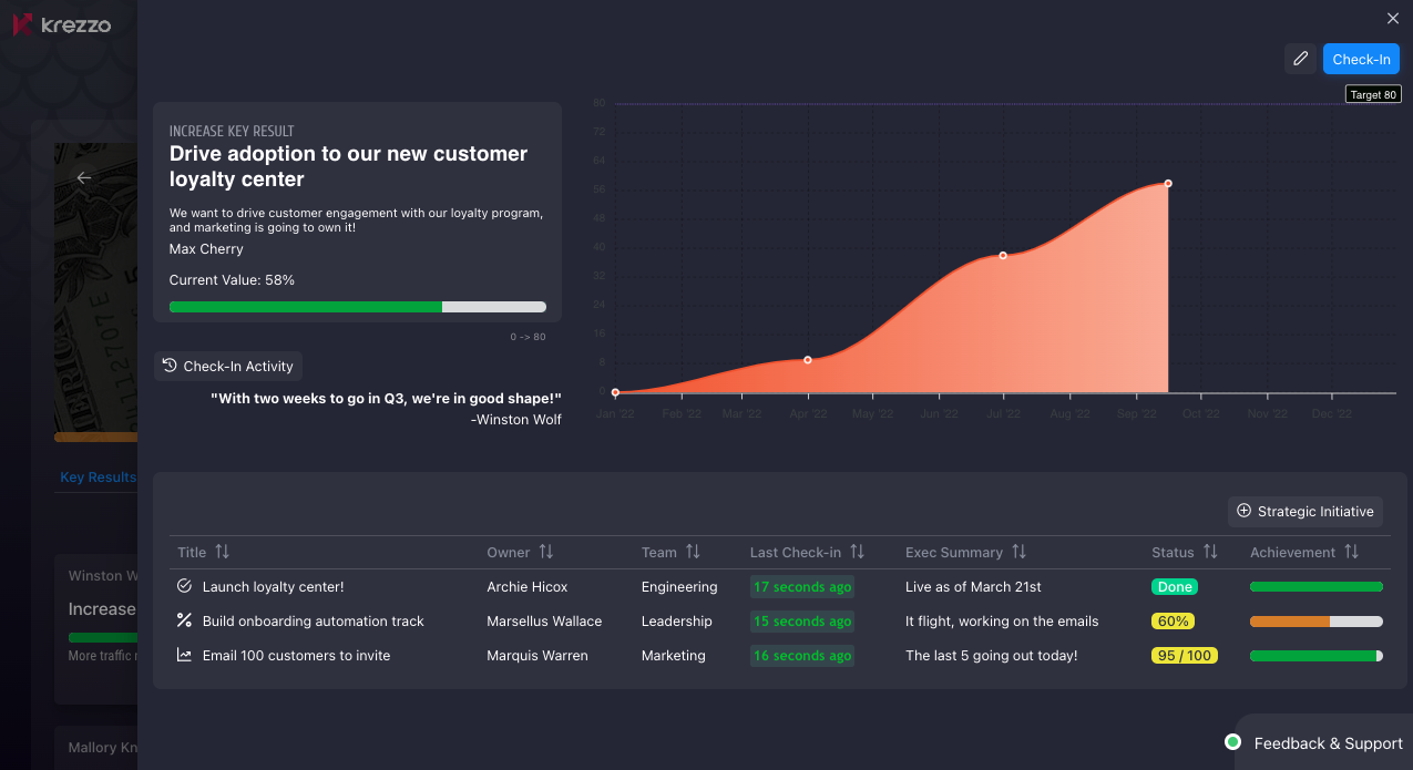 Krezzo Software - Key Results & Initiatives