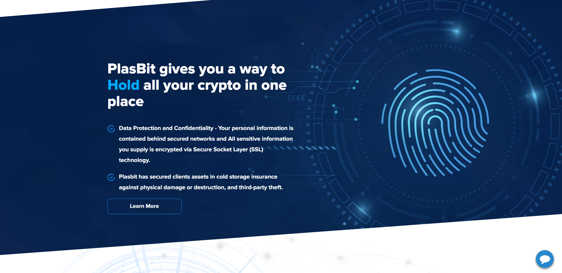 PlasBit gives you a way to Hold all your crypto in one place