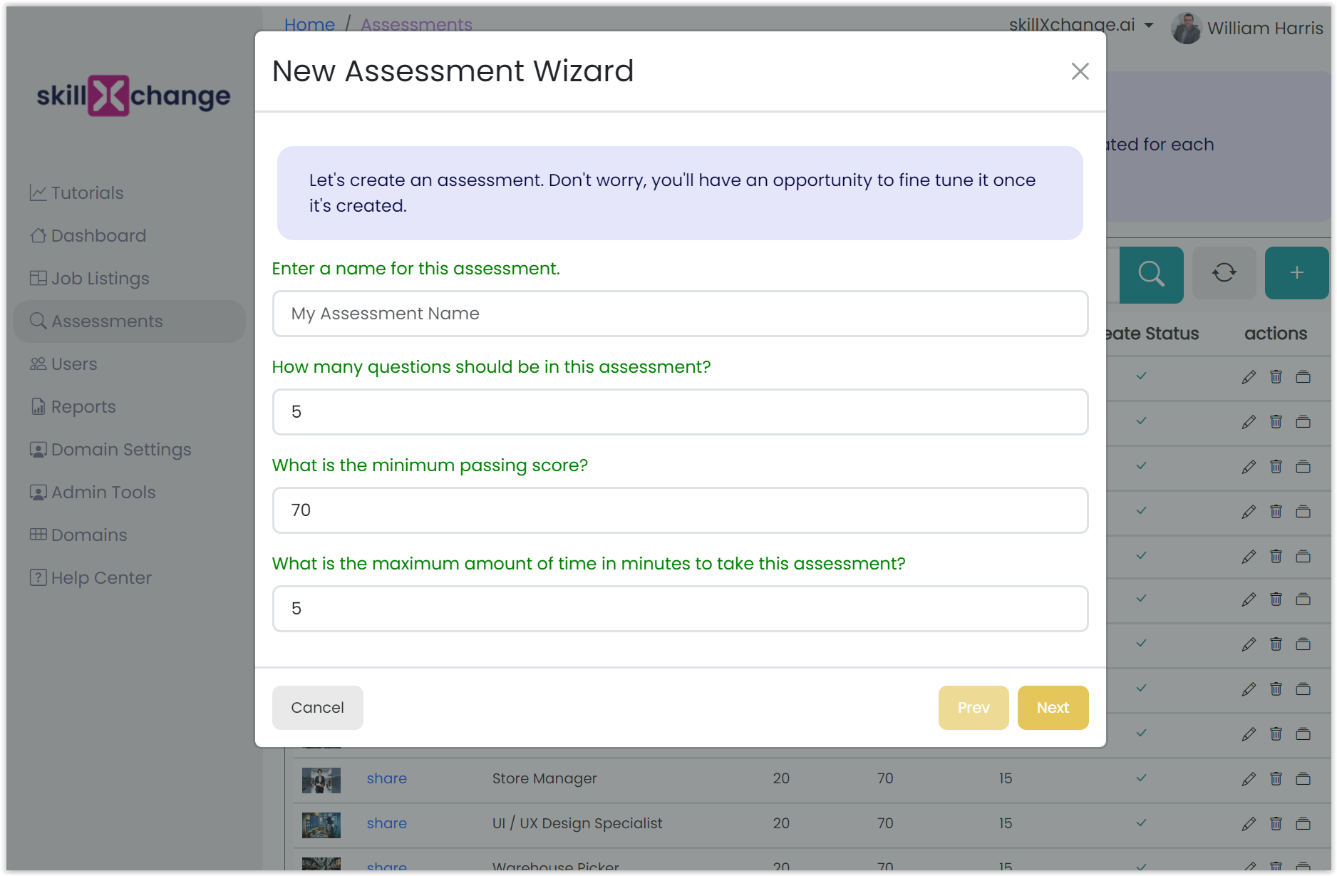 skillXchange Software - Build assessments for any industry, job, or topic in minutes