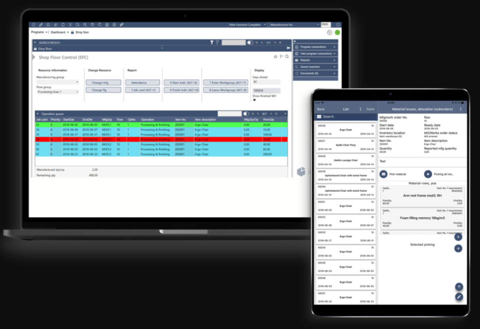 Jeeves ERP screenshot