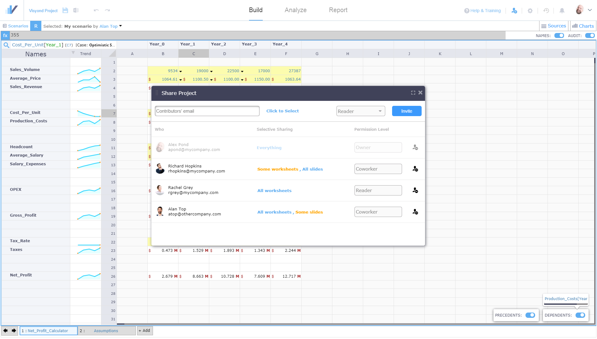 Selectively Share Specific Worksheets and Dashboards with Specific People
