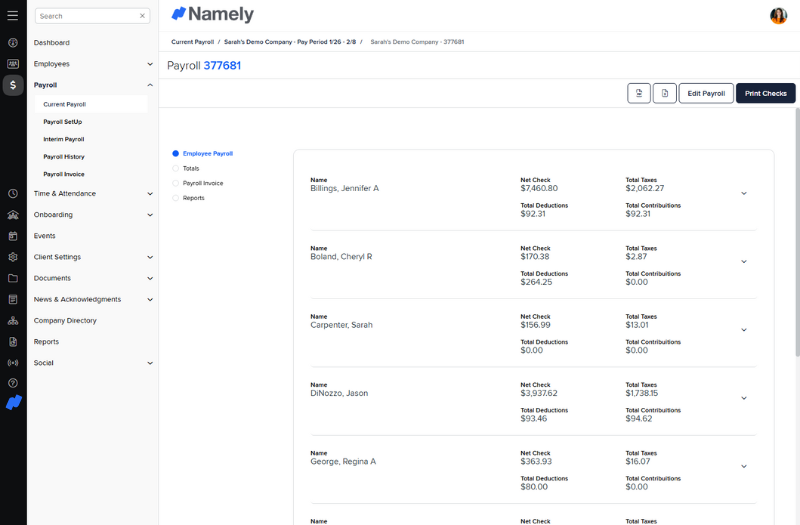 Namely Software - Namely Payroll: Run fast, accurate, and secure payroll backed by powerful automation and built-in compliance.