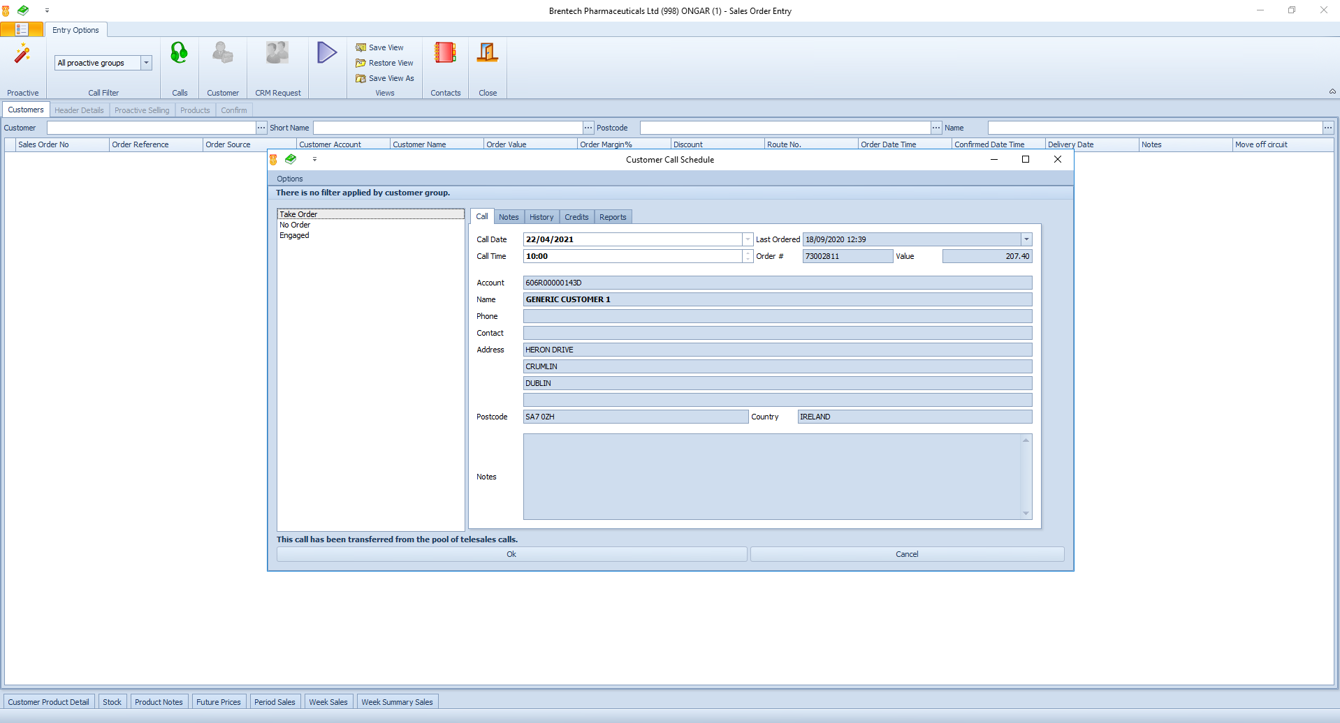 ProERP Advanced Order Management Software View