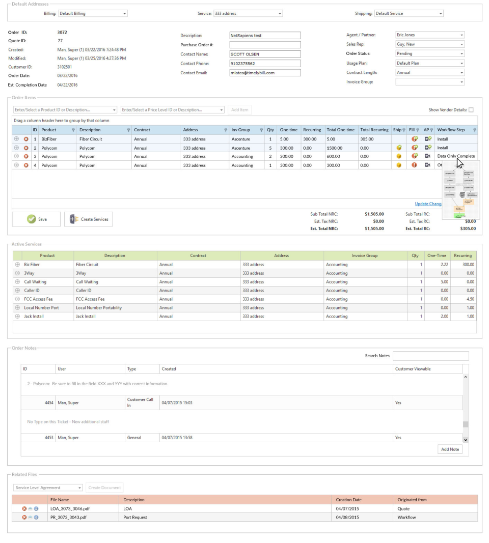 TimelyBill Software - Order Management - customize the "fillable" forms using our drag and drop UI builder.