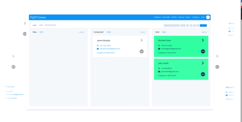 AgencyZoom Software - Lead manager