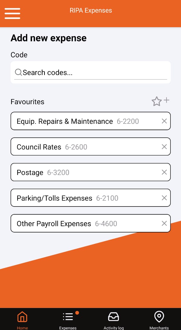 RIPA Expenses Software - RIPA Expenses adding expenses