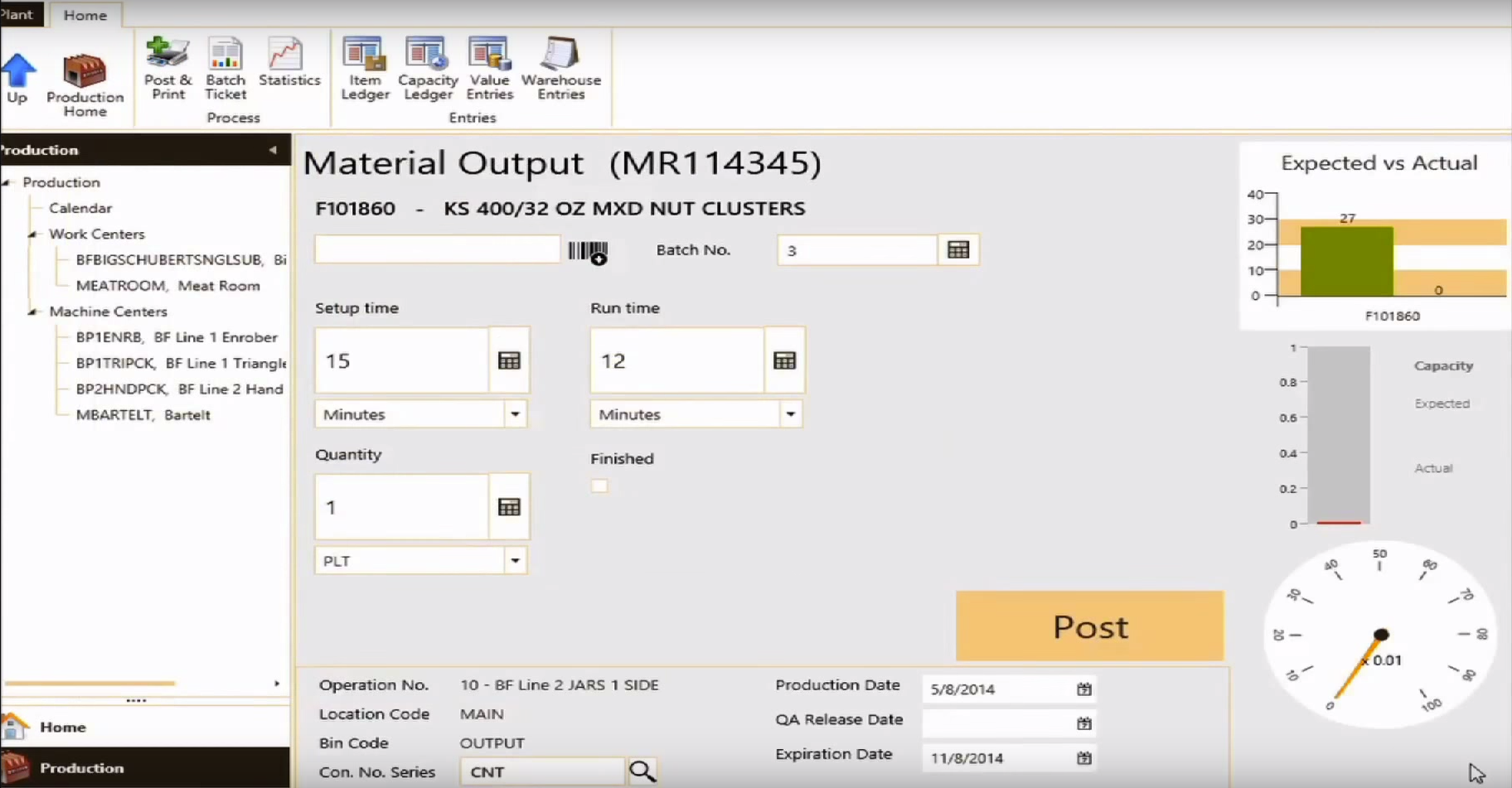 Aptean Food & Beverage ERP JustFood Edition Software - Inventory and production processes can be captured in real-time