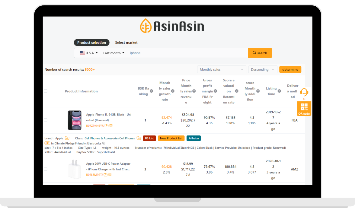 ASINASIN screenshot: ASINASIN Product Research & Selection Tool