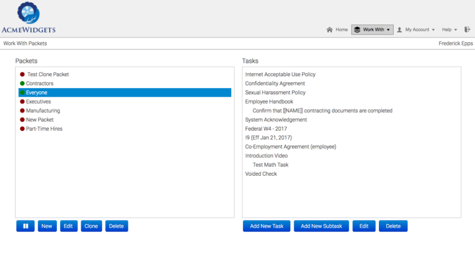 OnboardCentric Software - Unique employee categories