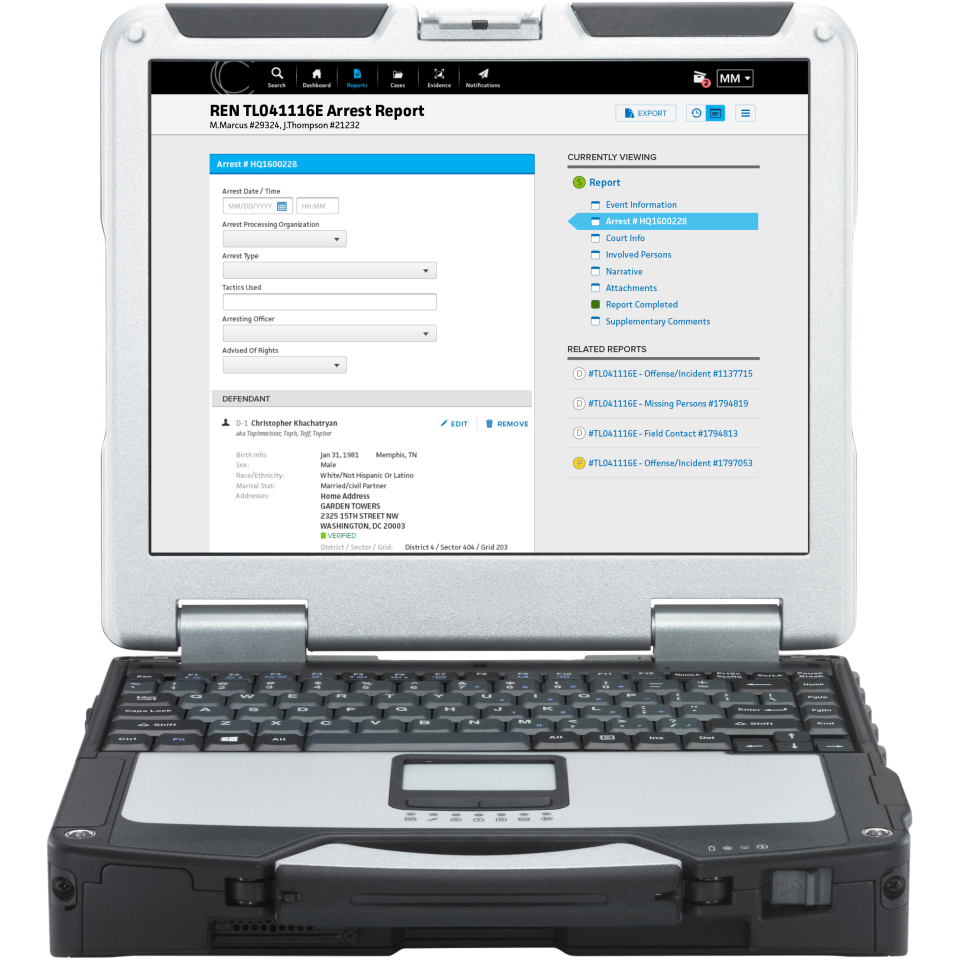 Mark43 screenshot: Mark43 cobalt reports screenshot