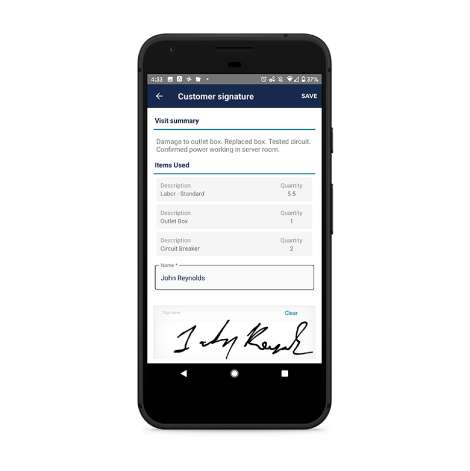 BuildOps Mobile Invoicing + Signature Collection: Contractors make payment easier for their customers AND get paid faster with seamless mobile invoicing that integrates directly with their trusted accounting platform (meaning no double entry).