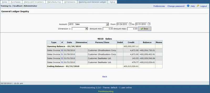 FrontAccounting Cost & Reviews - Capterra Australia 2026