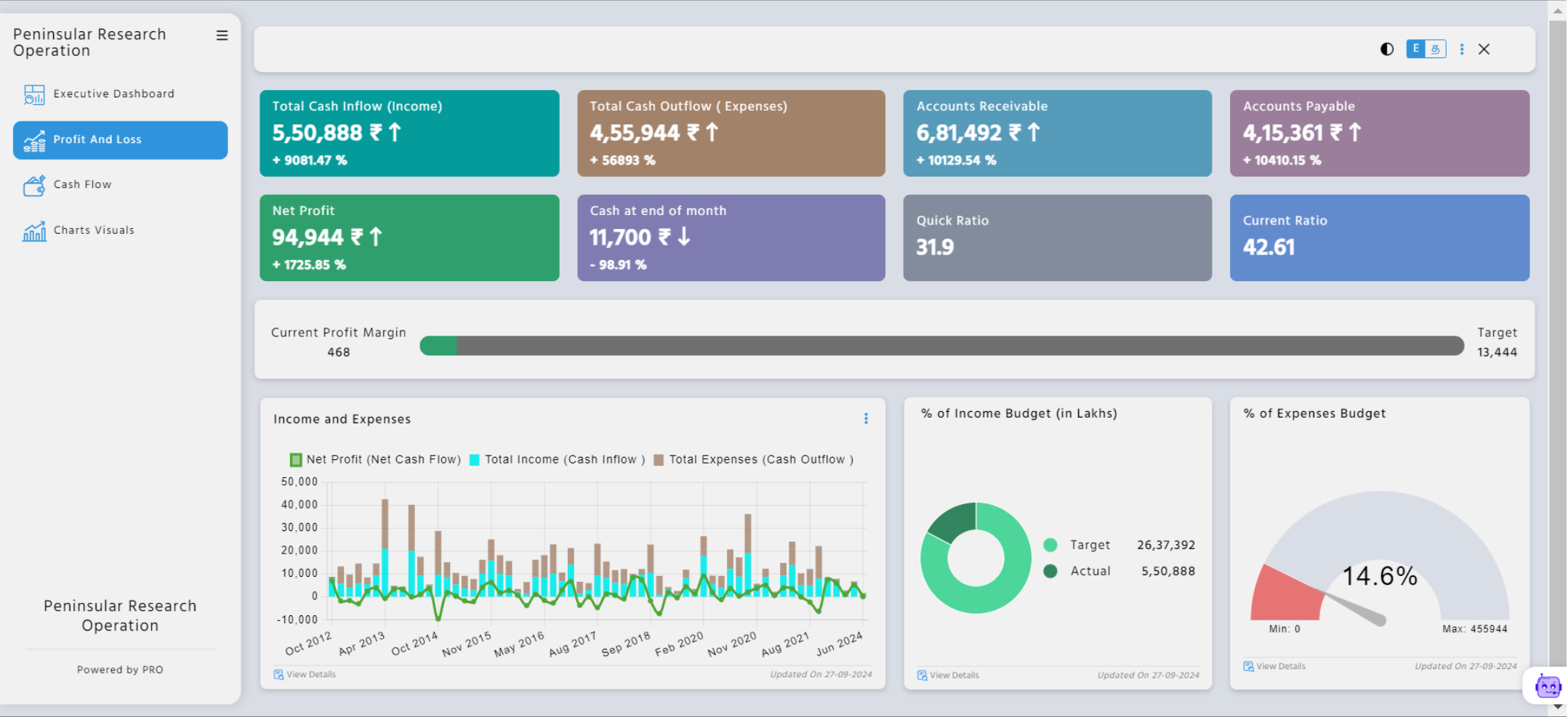 Data Mocha Software - Data Mocha profit and loss report