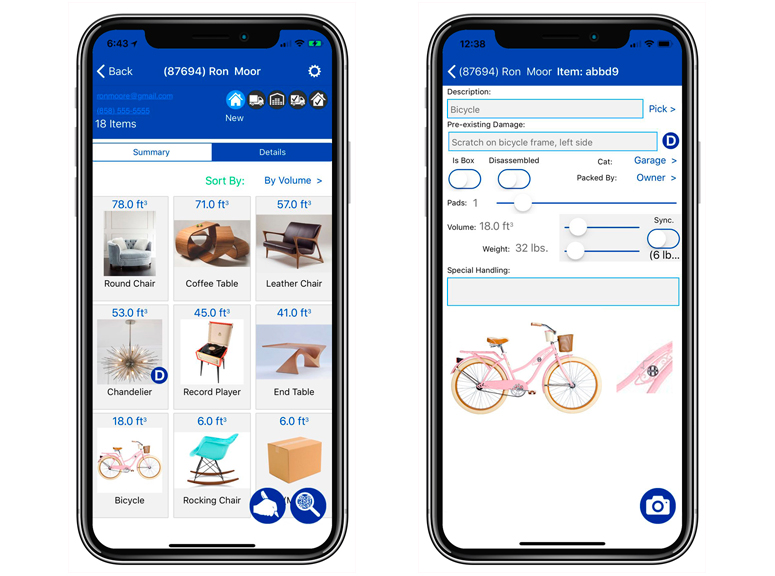 Speedy Inventory Software - Inventory is tracked visually with item photos