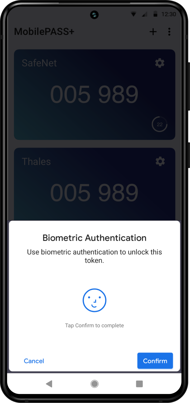 SafeNet Trusted Access Software - MobilePass+ Biometric Authentication