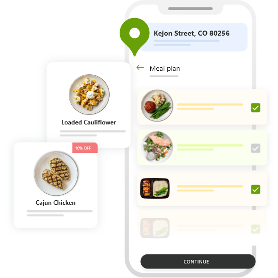Mealspace location-based meal listing