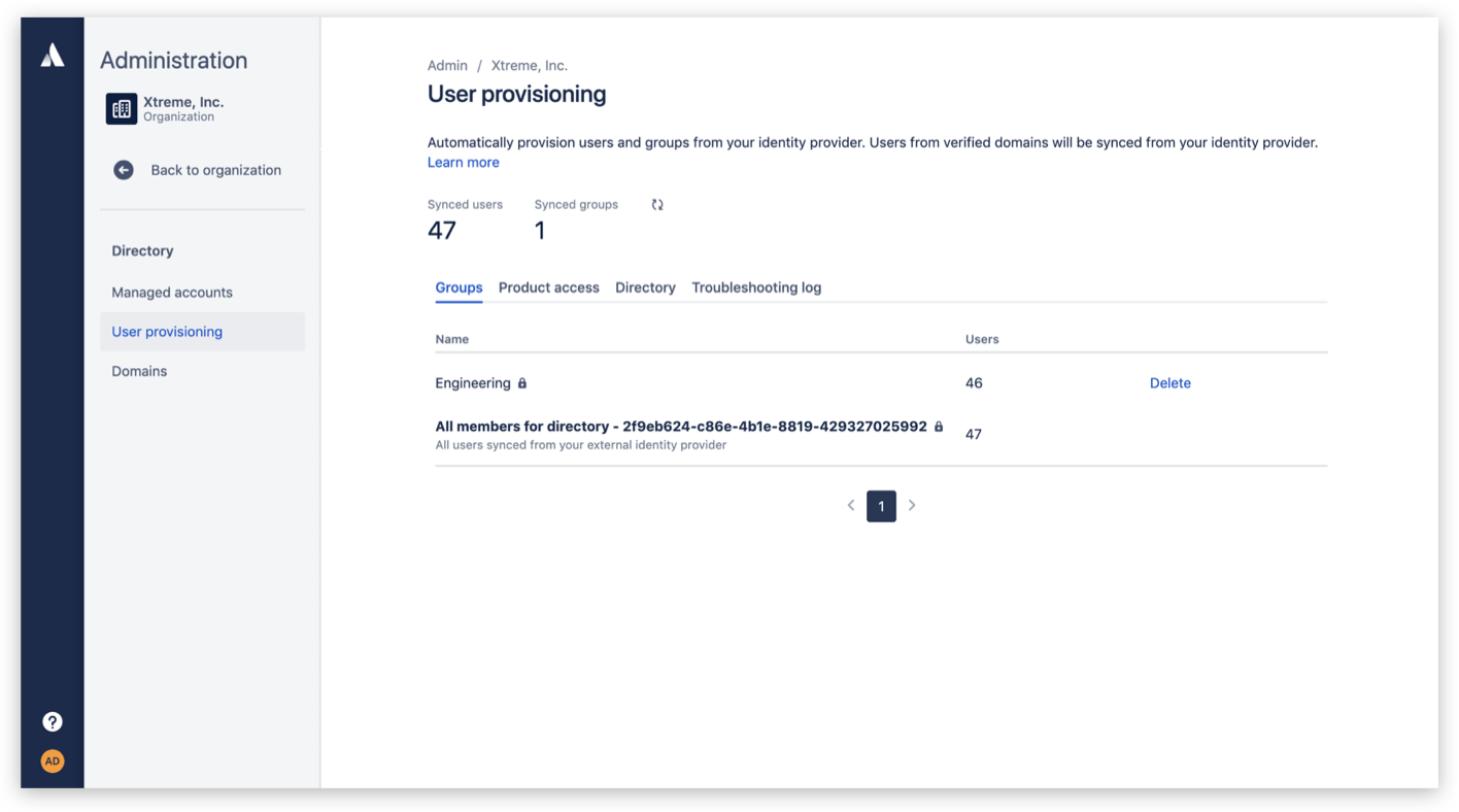 Atlassian Access automated user provisioning