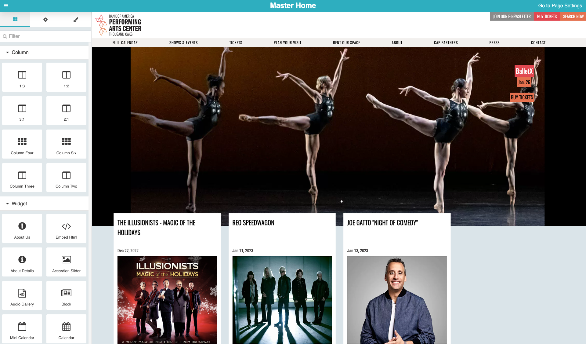 ARTdynamix screenshot: Create new pages
