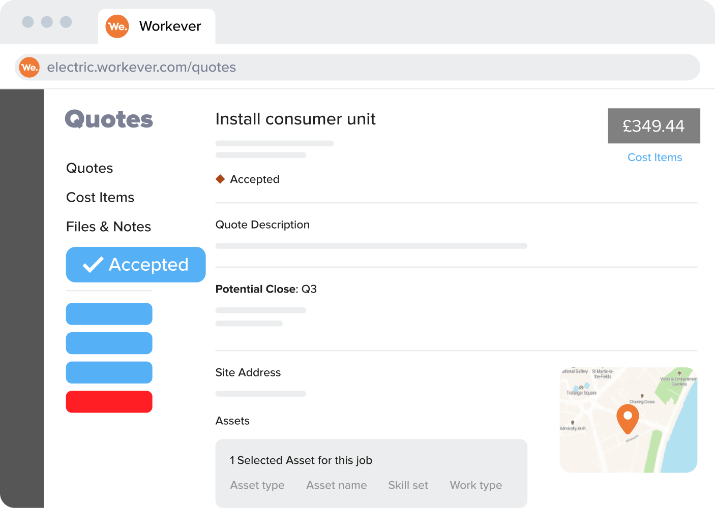 Workever Software - Create Quotes, convert that data into a Job when the customer accepts and then convert to an invoice when work is done. Easy, automated, fast.