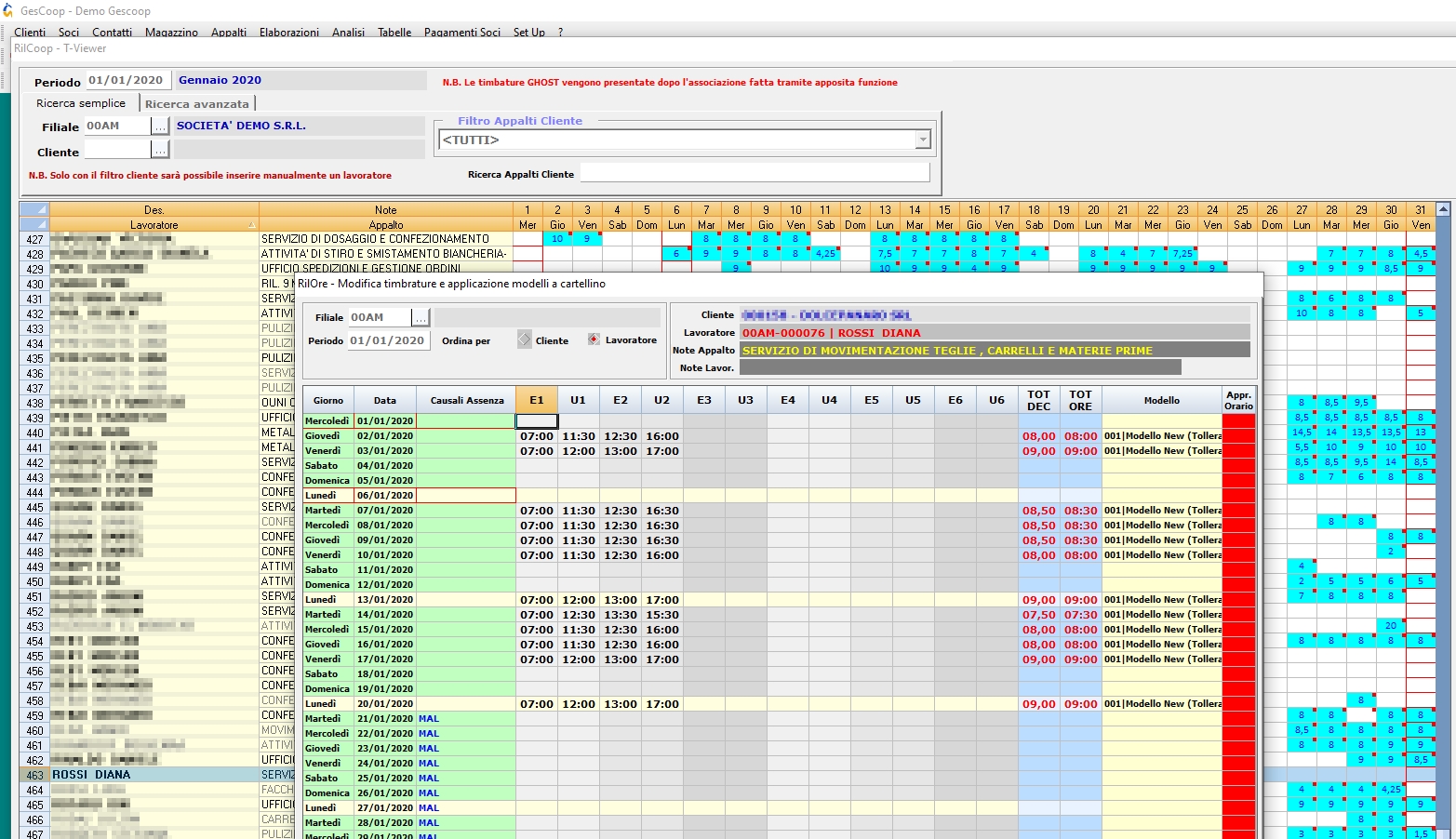 Gescoop screenshot: Gescoop dashboard