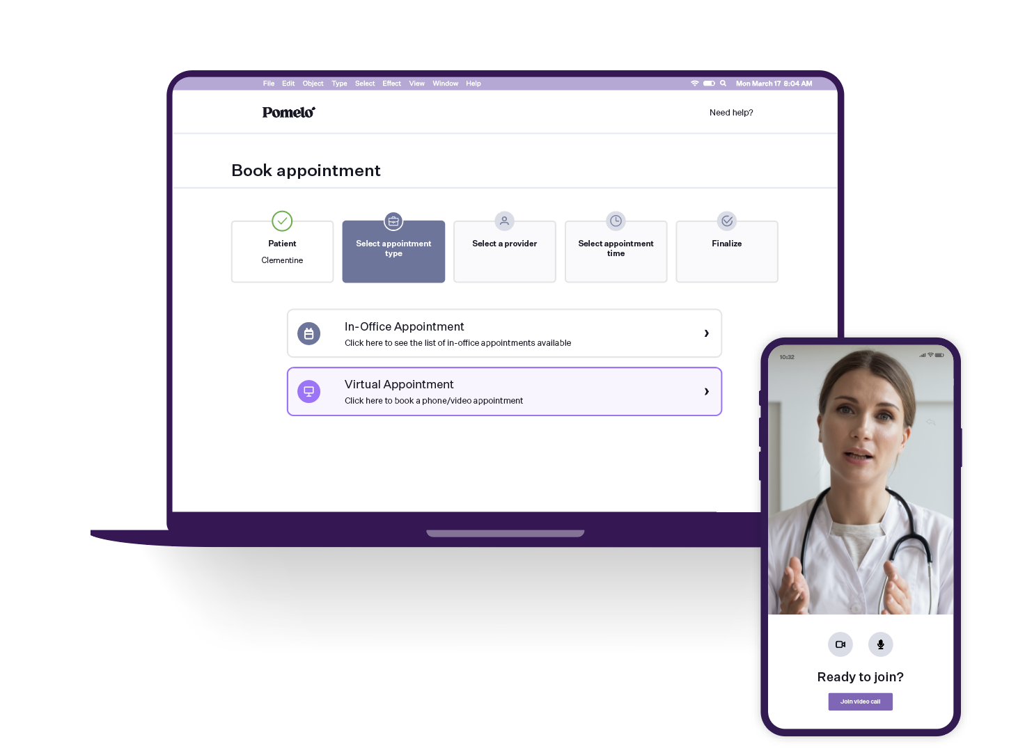 Pomelo Health Software - Engage with your patients through secure, compliant video consultations, without any additional software downloads or registrations.