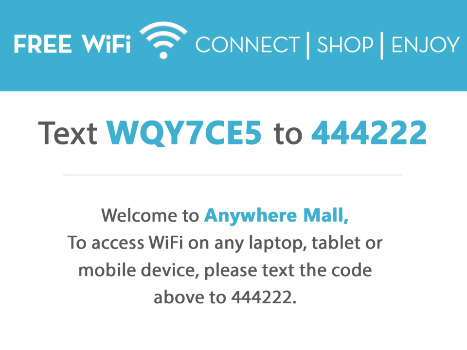 Customer data can be connected through WiFi access