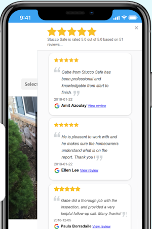Rize Reviews screenshot: Display a consolidated list of positive reviews to customers
