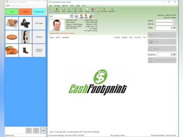 CashFootprint Point-of-Sale Software - 2