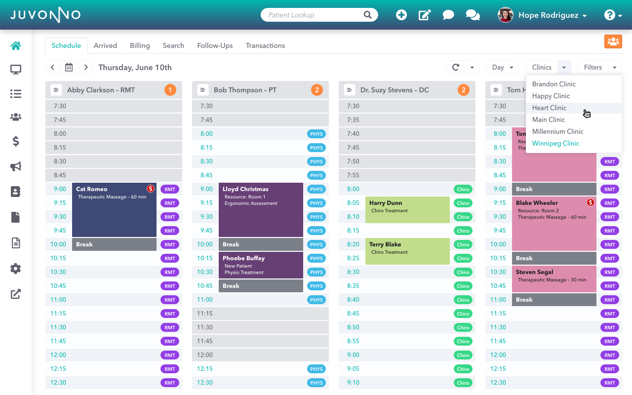 Juvonno schedules