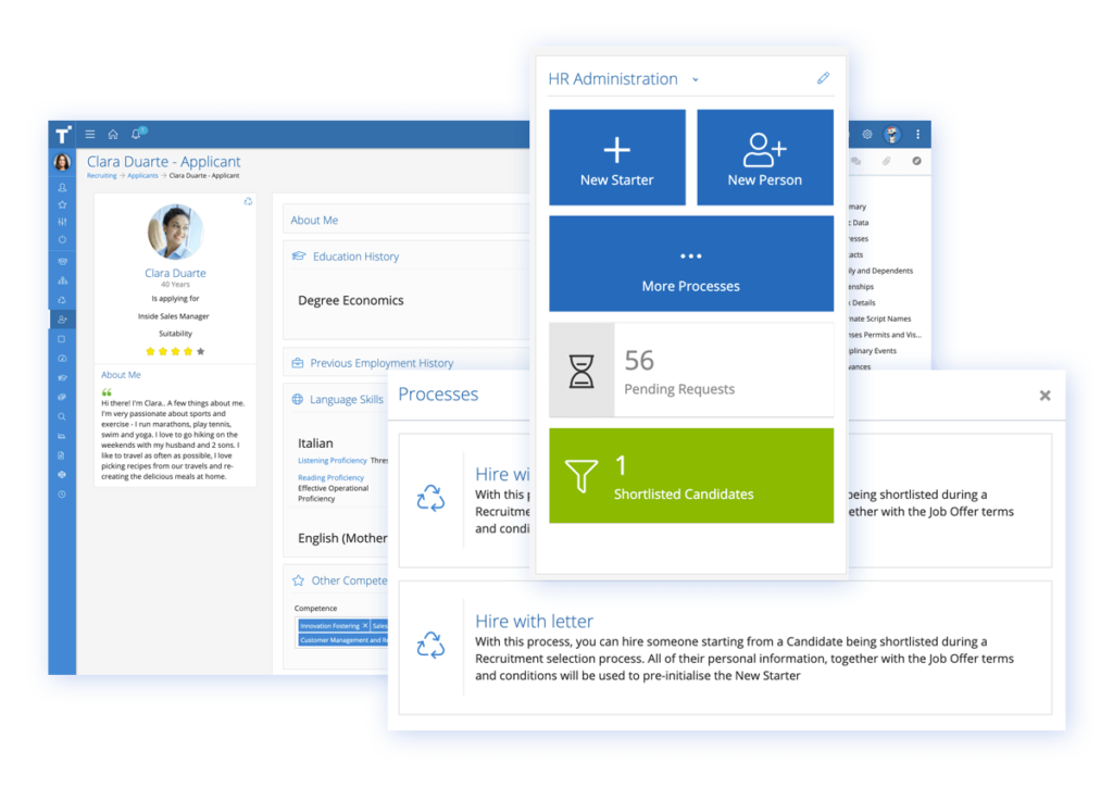 Recruitment Management Software. Accelerate recruiting cycles and promote internal mobility with Talentia Recruitment Management. An end-to-end solution to help automate recruitment request collection, identify internal candidates, execute hiring process.