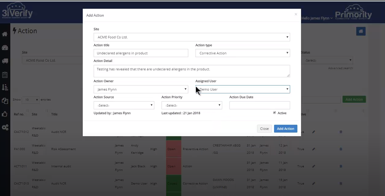 3iVerify Software - 3iVerify corrective actions