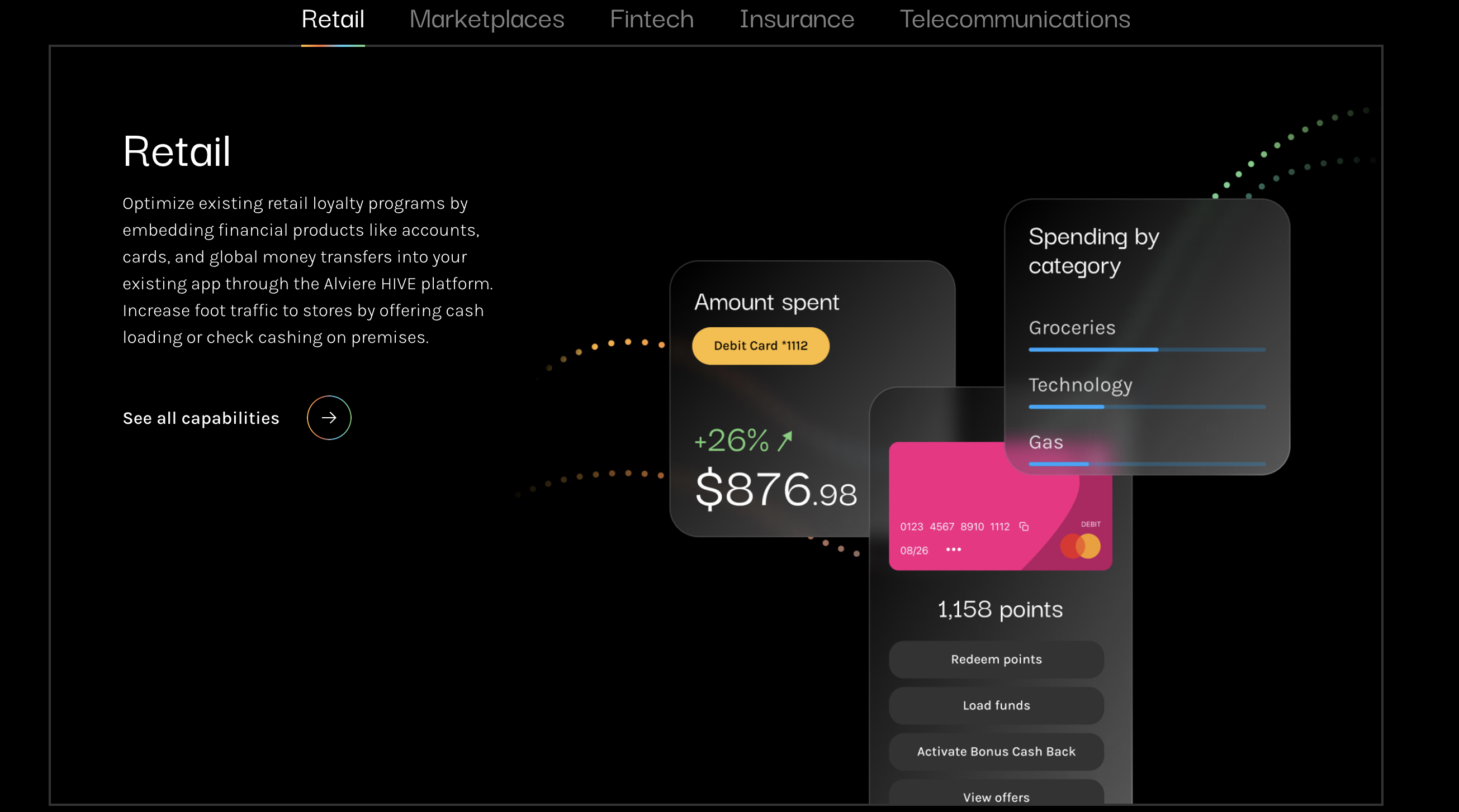 Alviere Hive screenshot: Retail 