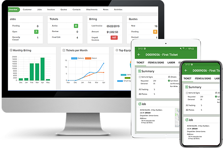TCR Online screenshot: Full featured Equipment Rental Software