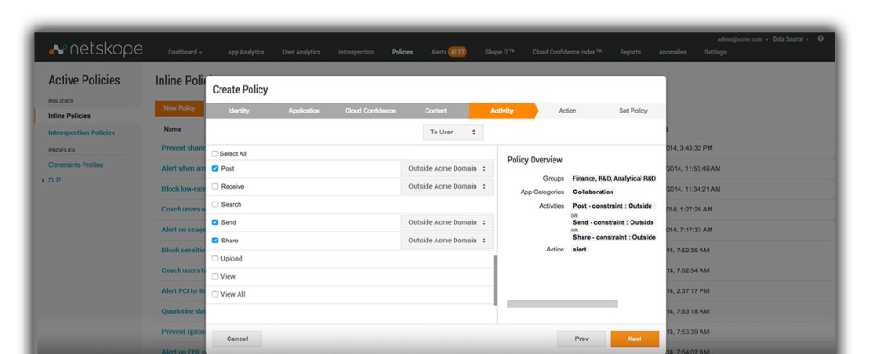 Netskope Active Platform Software - 3