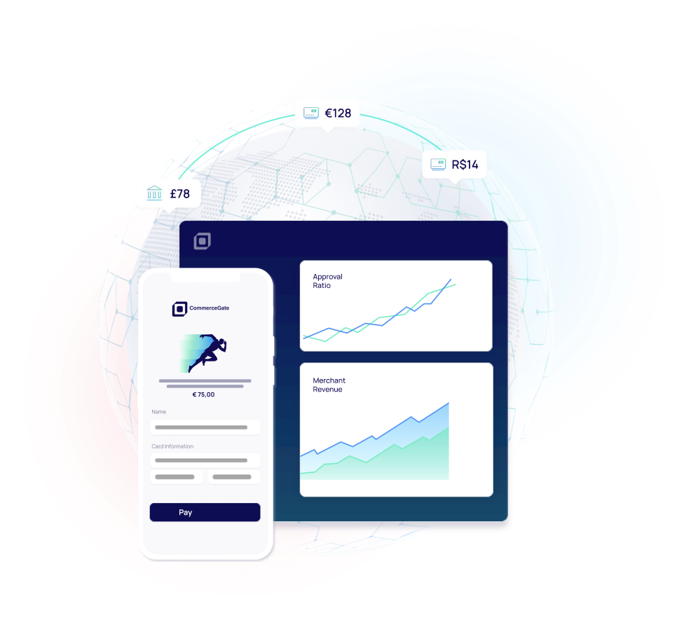 CommerceGate screenshot: CommerceGate mobile payment gateway and analytics modules