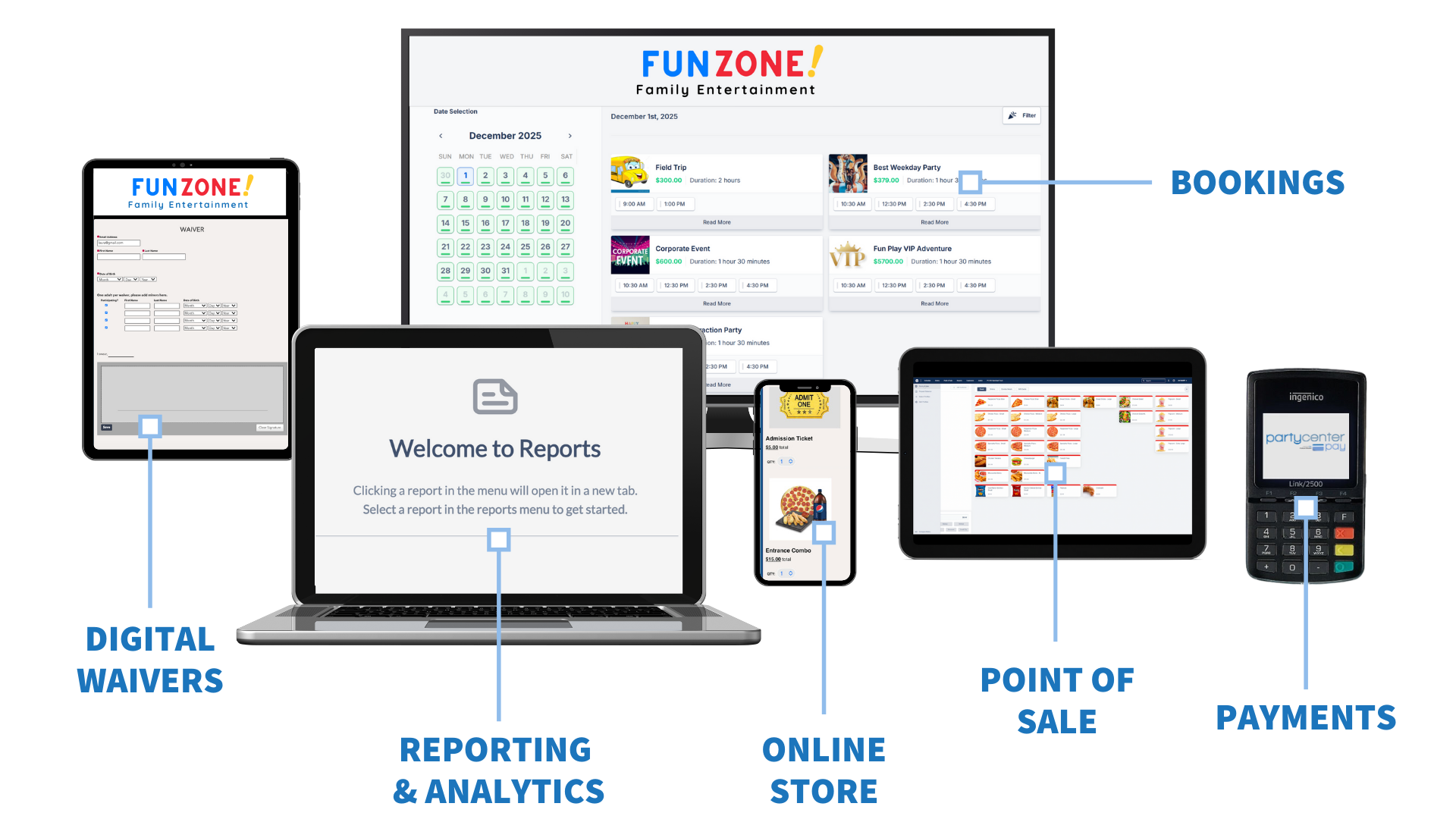 Party Center Software screenshot: Party Center Software Solutions